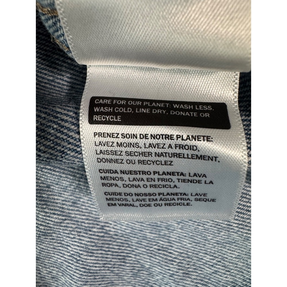 Levis Flynn‎ Western Dress Womens XL Blue Denim Long Sleeves Button Front - Picture 16 of 16